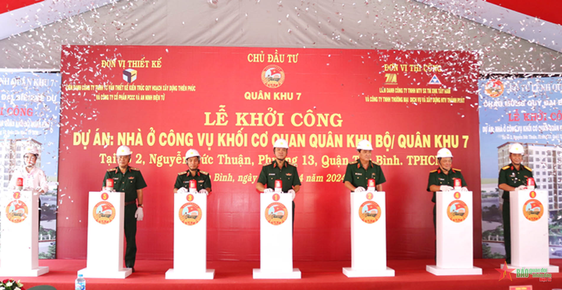 Quân khu 7: Khởi công dự án xây nhà ở công vụ